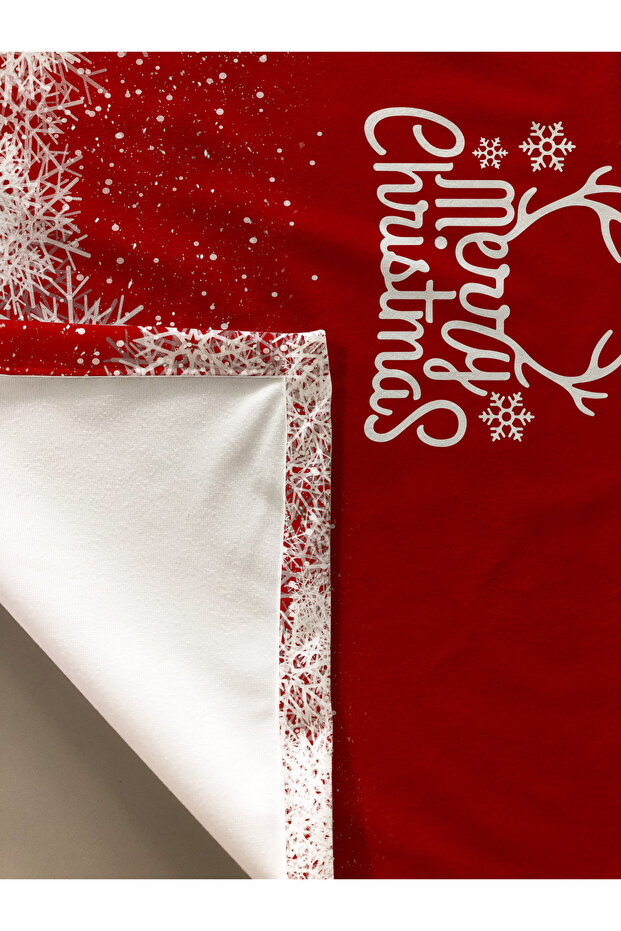 Christmas Patterned Velvet Texture Tablecloth - 2