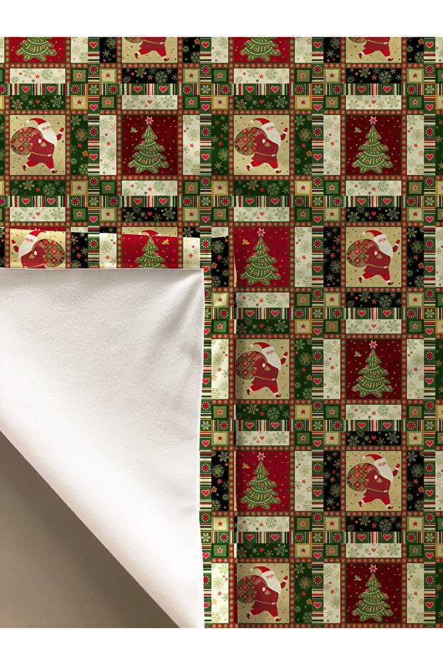 Christmas Patterned Velvet Texture Tablecloth - 2
