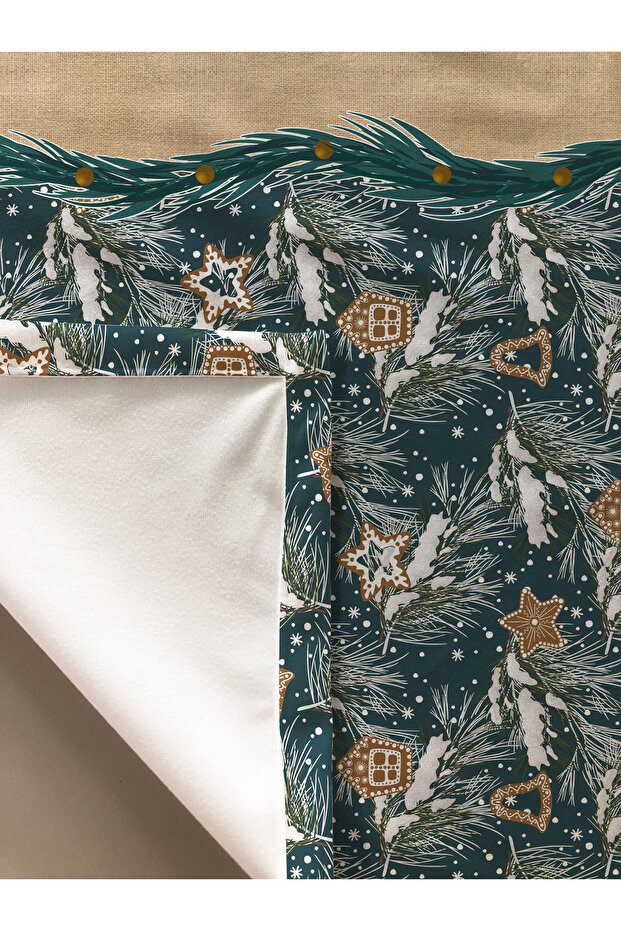 Christmas Patterned Velvet Texture Tablecloth - 2