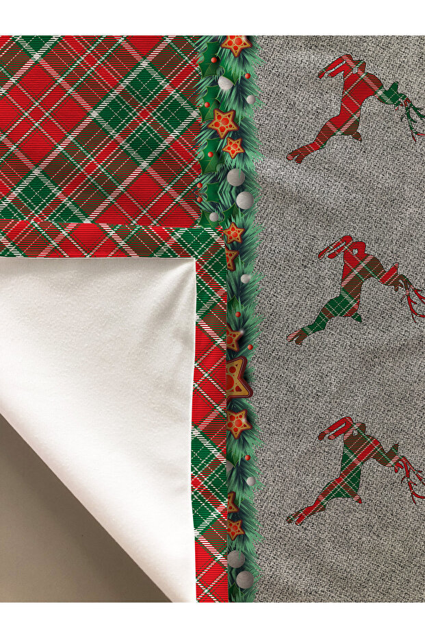 Christmas Patterned Velvet Texture Tablecloth - 2