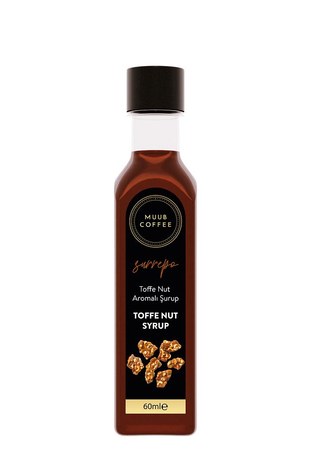 Toffee Nut(FINDIK KARAMEL) Şurup Özel Formülize Yüksek Aroma Yoğun Tat Kahve Şurubu (60 ML) - 1