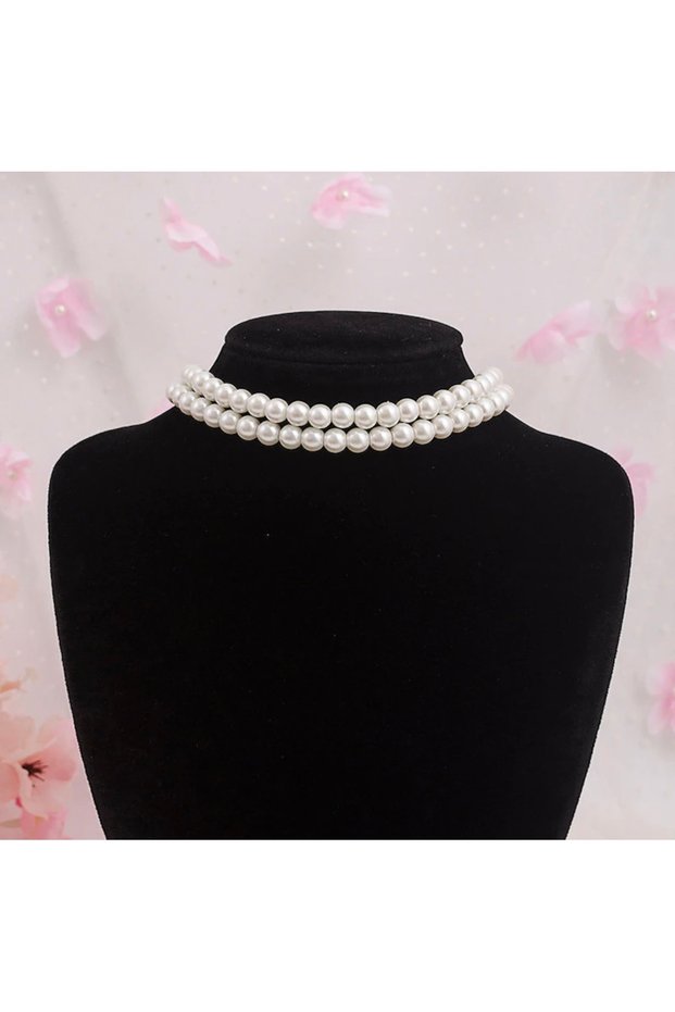 Gerçek Mayorka İnci Choker Kolye