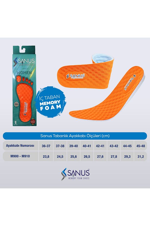 M900 Model Memory Foam, Ortopedik,spor,düz Tabanlık,topuk Dikeni,hava Yastıklı,boy Yükseltici - 4