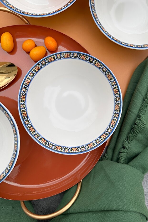 Verde 6-Person 14 cm Special Design Porcelain Bowl Presentation Set