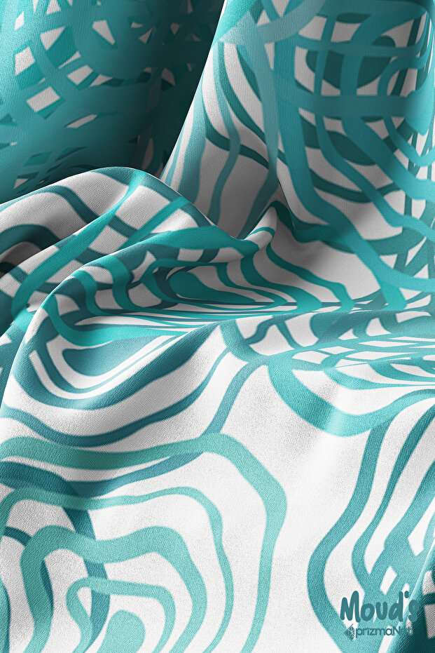 Semilo Patterned Round Suede Carefree Tablecloth - 3