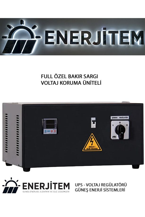 FULL BAKIR SARGI,Regülatör 15 Kva Monofaze Servo Kontrollü Voltaj Regülatörü, KORUMALI - 1