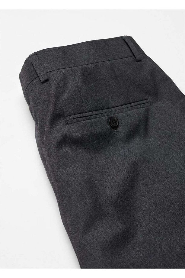 %100 Saf Yün Kumaş Pantolon - 5