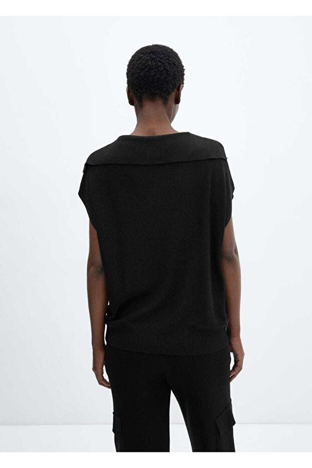 Polo Yaka Triko Yelek - 4