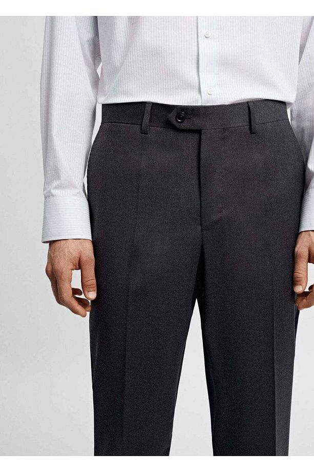%100 Saf Yün Kumaş Pantolon - 8