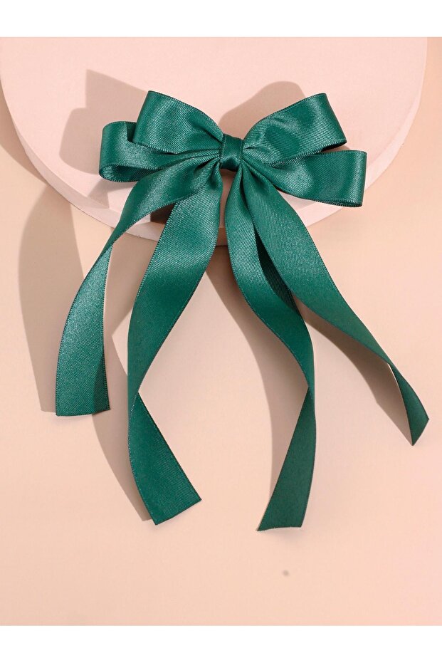 Double Bow Silk Satin Bow Automatic Buckle