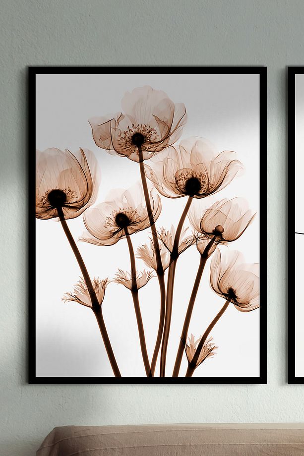 Love Temalı Siyah Çerçeve Görünümlü 3 Parça Mdf Tablo Seti Modern Mdf Baskı Mdf Duvar Tablosu - 2