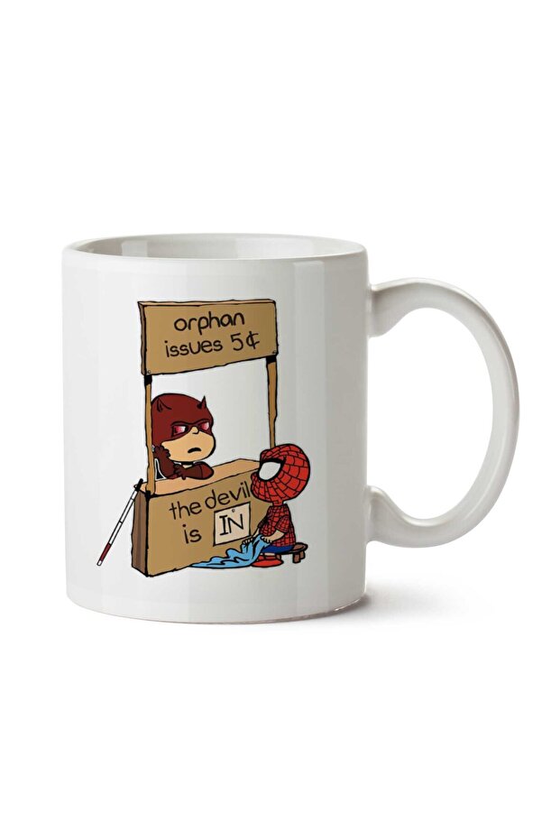 كوب The Devil Is In Daredevil Spiderman مطبوع على الجانبين