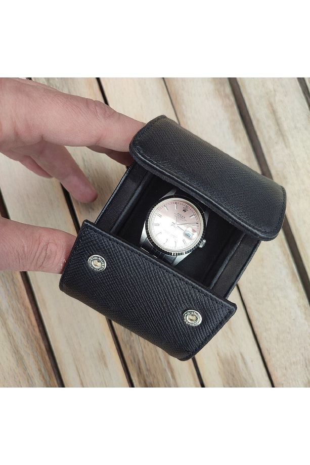 Gerçek Deri Saat Kutusu Patek Philippe Kutusu Saat Rollu Watch Roll Maurice Versace Kutusu - 6