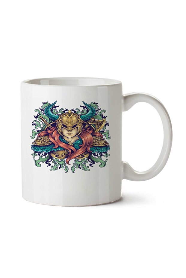 كوب مطبوع على الجانبين من Warrior Goddess