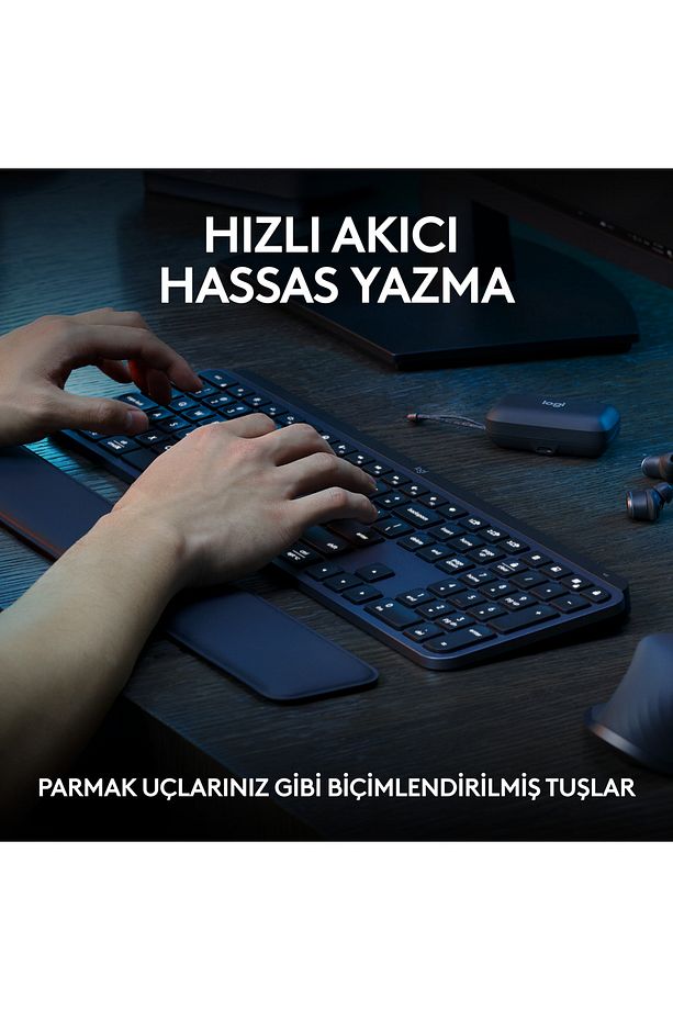 MX Keys Combo Bilek Destekli Türkçe Klavye ve Mouse Seti 920-011615 - 6