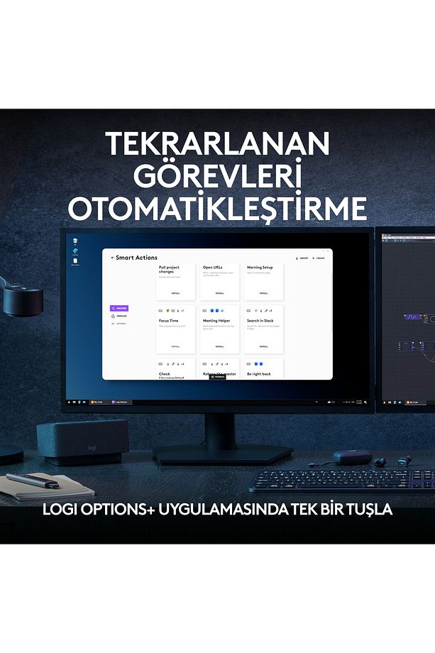 MX Keys Combo Bilek Destekli Türkçe Klavye ve Mouse Seti 920-011615 - 8