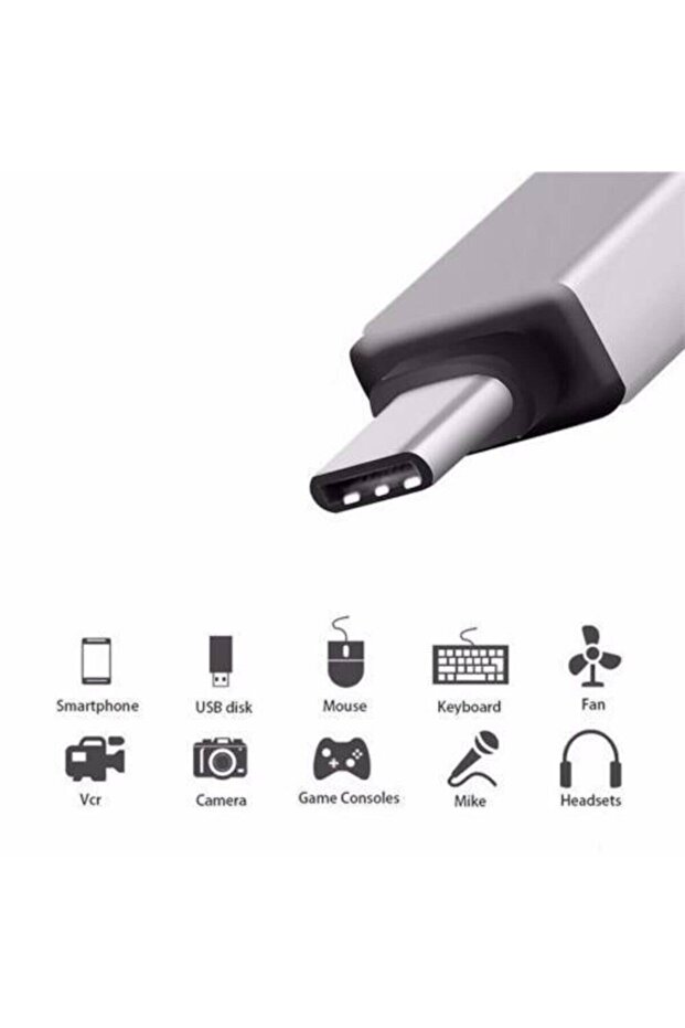 Usb Type-c Dönüştürücü Otg Çevirici Adaptör Usb Klavye Mouse Bağlama - 1