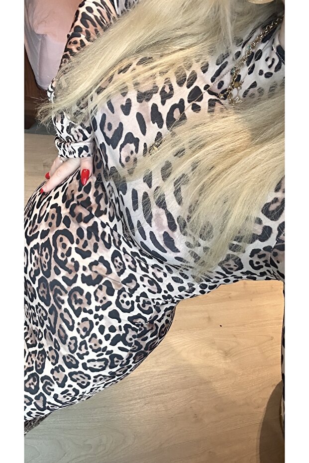 Selen Leopar Elbise - 2