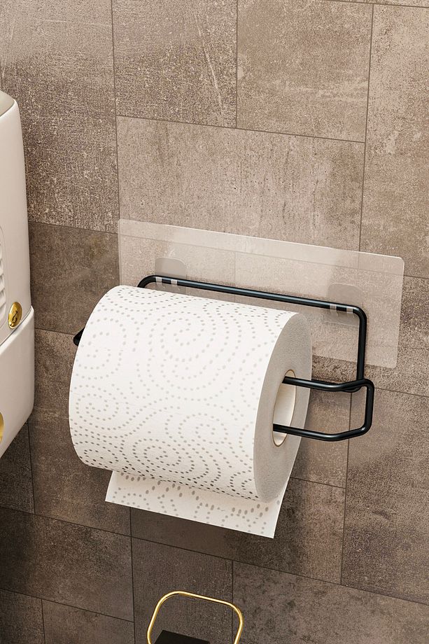 Tuvalet Kağıtlığı Yapışkanlı Wc Kağıdı Peçetelik Tuvalet Kağıdı Organizeri Banyo Düzenleyici Lüks - 2
