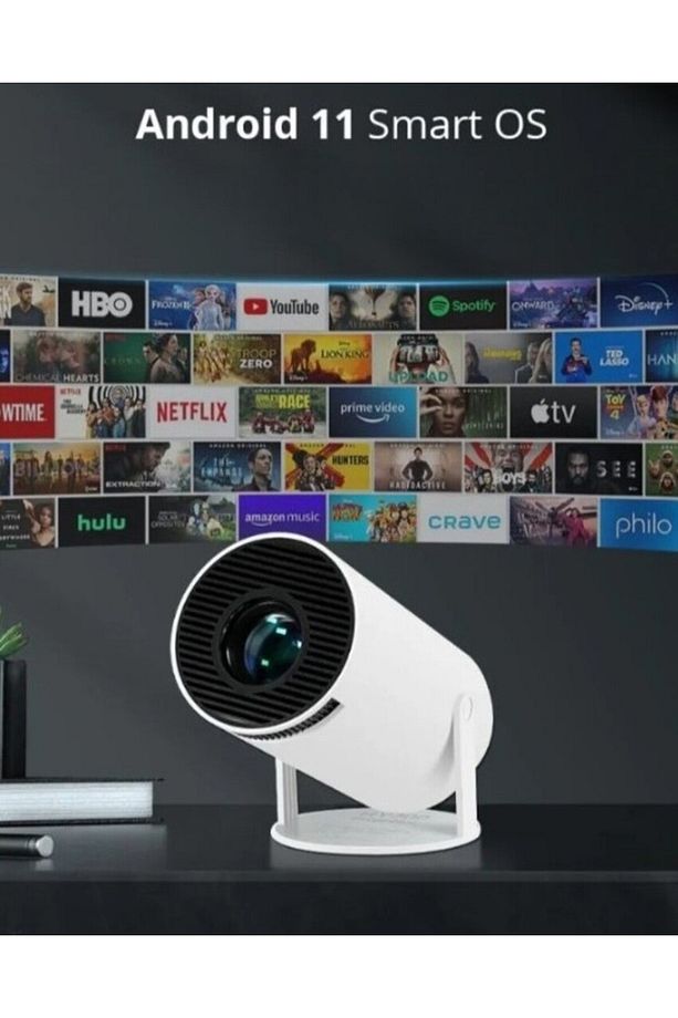 4K Android Led Projektör 1280*720P Taşınabilir Ev Sinema Projeksiyonu Wifi Akıllı Görüntü Sistemi - 3