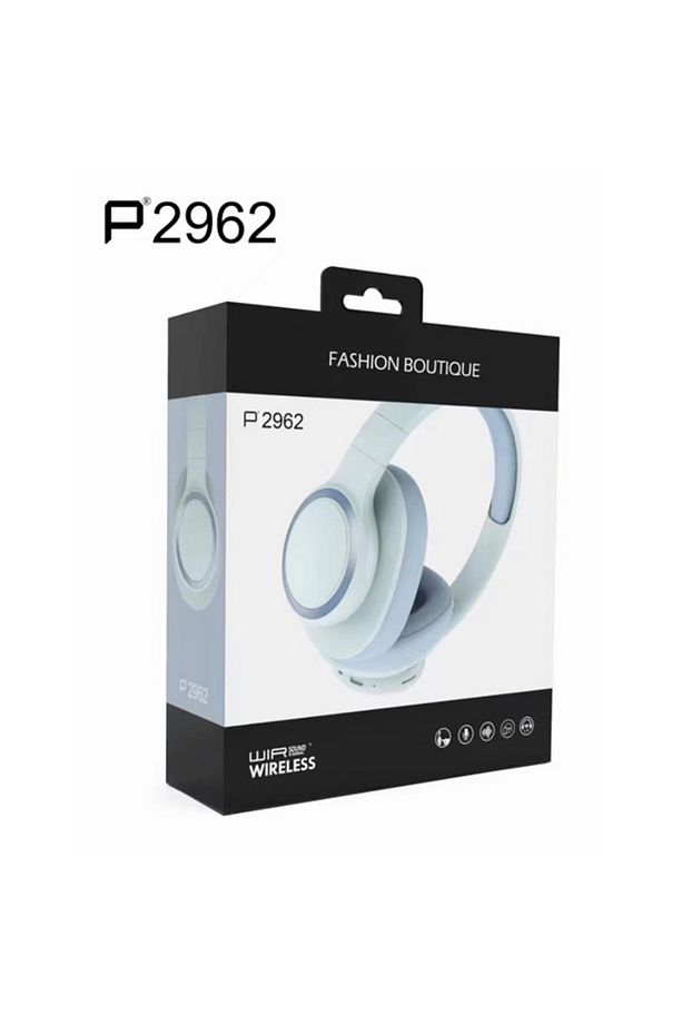 P2962 Kulaküstü Kablosuz Bluetooth Kulaklık MAVİ - 8