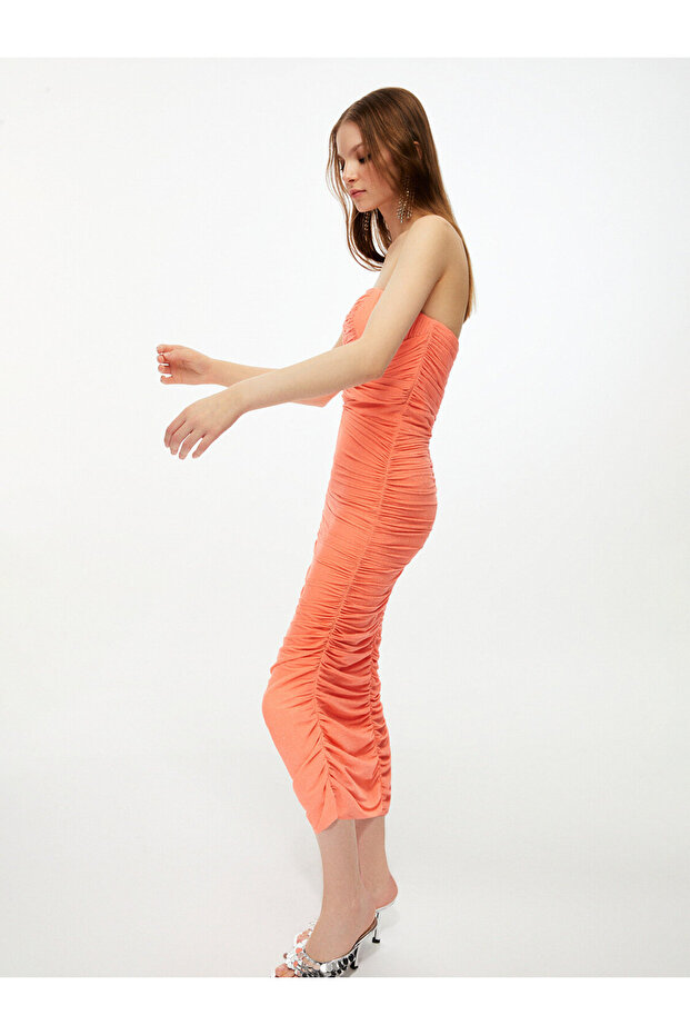 ParıItılı Drape Elbise - 4