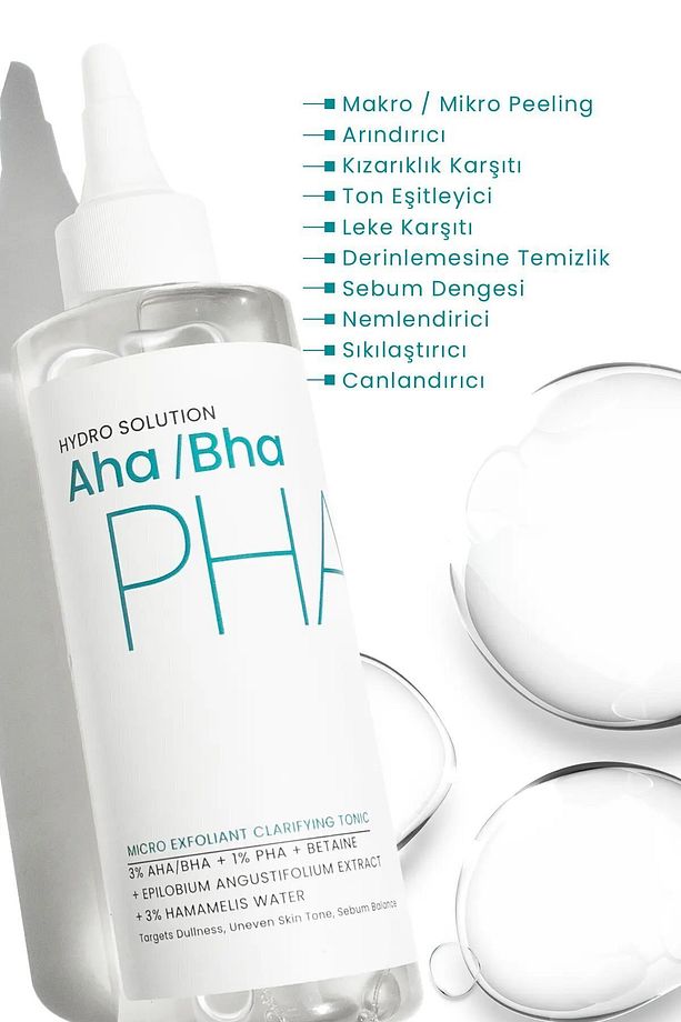 Hydro Solution Aha/bha Ve Pha Mikro Peeling Temizleyici Cilt Tonu Eşitleyici Tonik 200 ml - 4