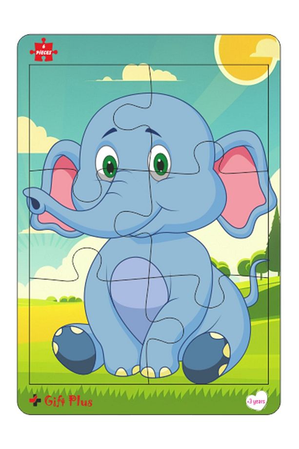 Ahşap Puzzle 6'lı Set Hayvalar Eğitici Yapboz Puzzle Set 3 (6 parça) - 5