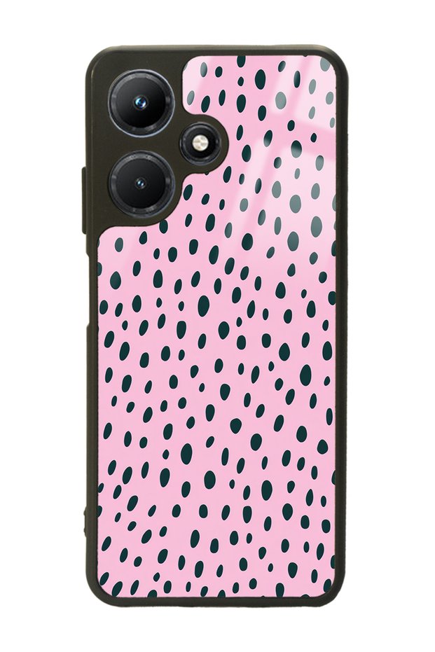 Infinix Hot 30i Glossy Phone Case with Pink Speckle Design