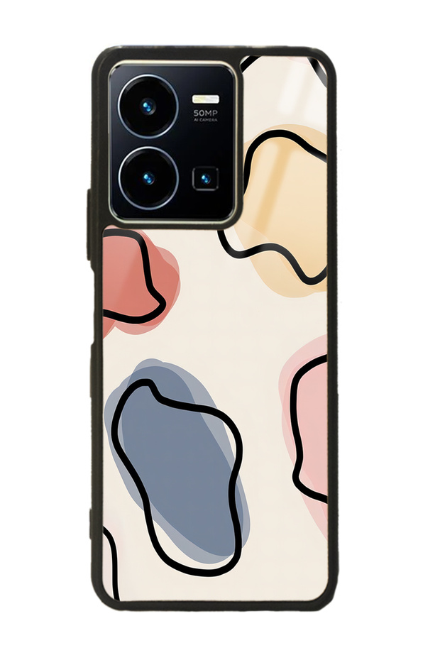 Vivo Y22S Glossy Phone Case with Nude Milky Design