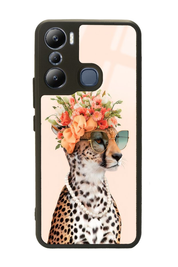Infinix Hot 20I Influencer Glossy Phone Case with Leopard Cat Design