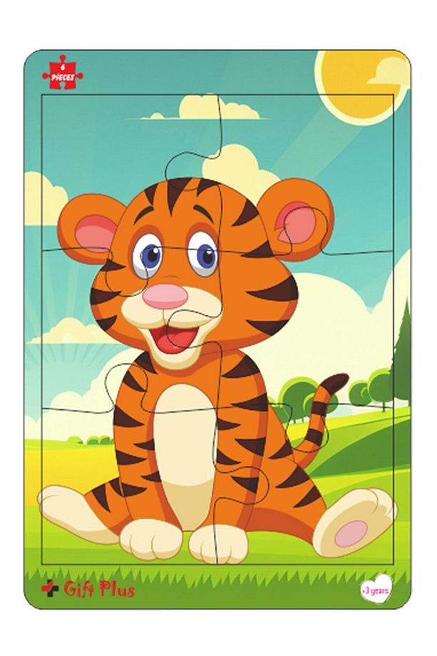 Ahşap Puzzle 6'lı Set Hayvalar Eğitici Yapboz Puzzle Set 1 (6 parça) - 5