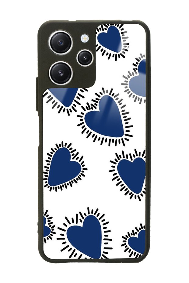 Xiaomi Redmi 12 Blue Heart Design Glossy Phone Case