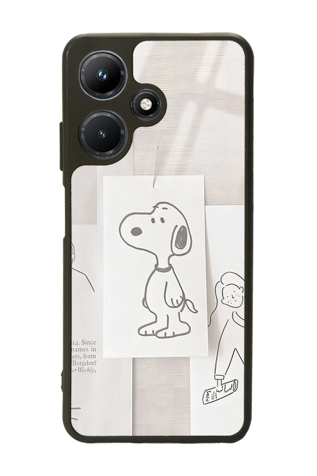 Infinix Hot 30I Glossy Phone Case with Snoppy Design