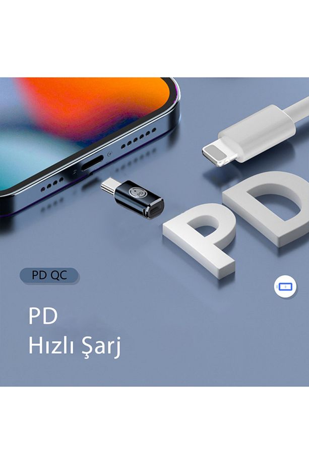 35w Type C To Lightning Iphone 15 Max Pro Plus Yuva Çevirici Hızlı Şarj Aktarımı Otg - 7