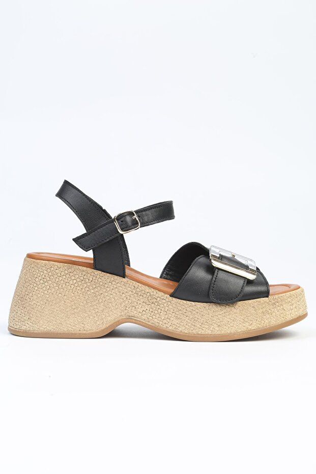 ®| PC-7209- 3807 Black-Women's Wedge Heeled Shoes