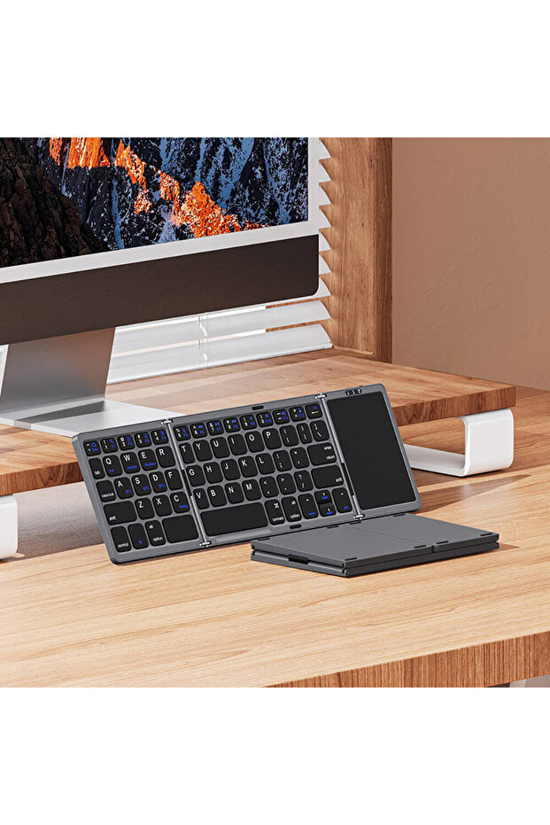 Katlanabilir Multifonksiyonel Touchpadli Kablosuz Klavye Rcs-k01 - 5
