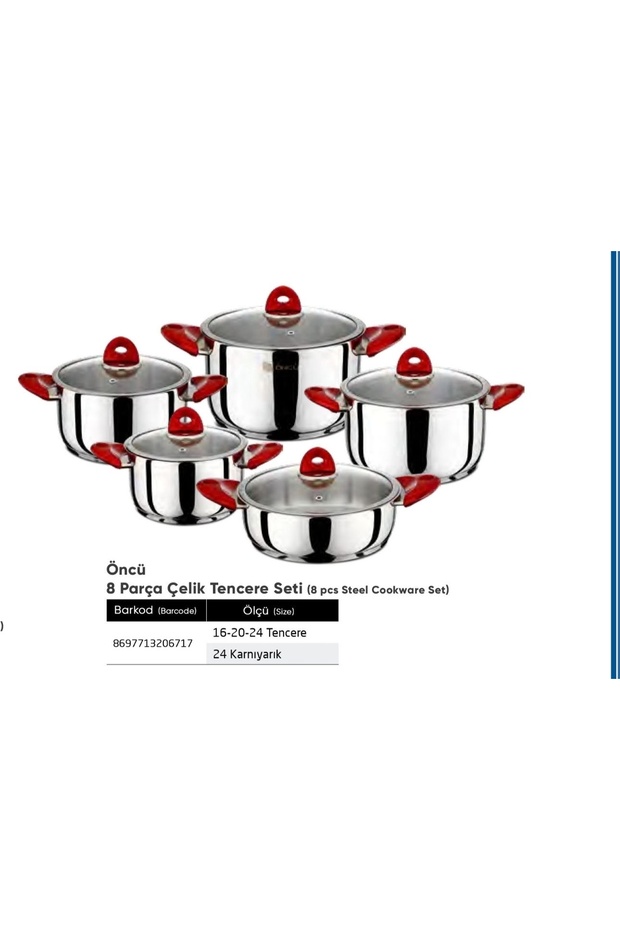 8 Pcs Çelik Tencere Bakalit Kulp - 1