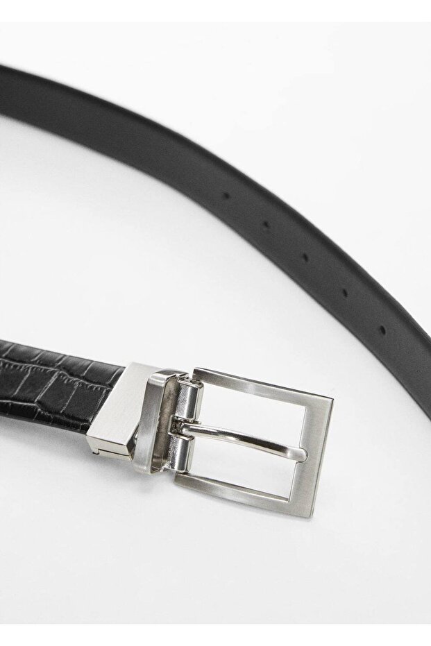Ledergürtel in Krokodillederoptik - 3