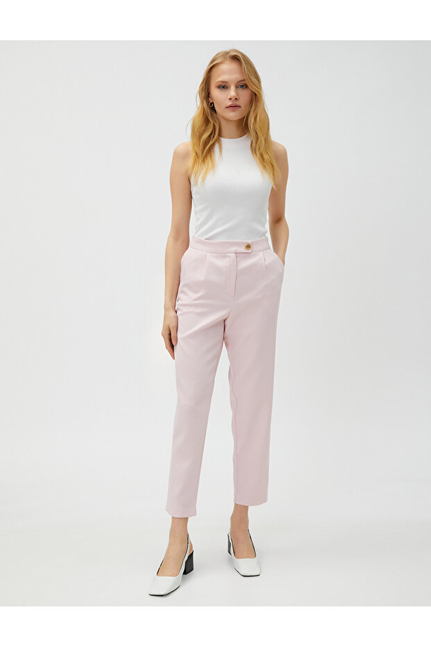 Carrot Pants Pocket Pleated