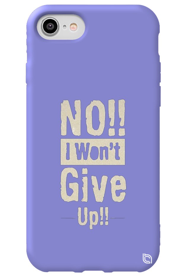 I Don'T Care Pes with Velvet Inside Lilac Premium Patterned Silicone Phone Case for iPhone 8