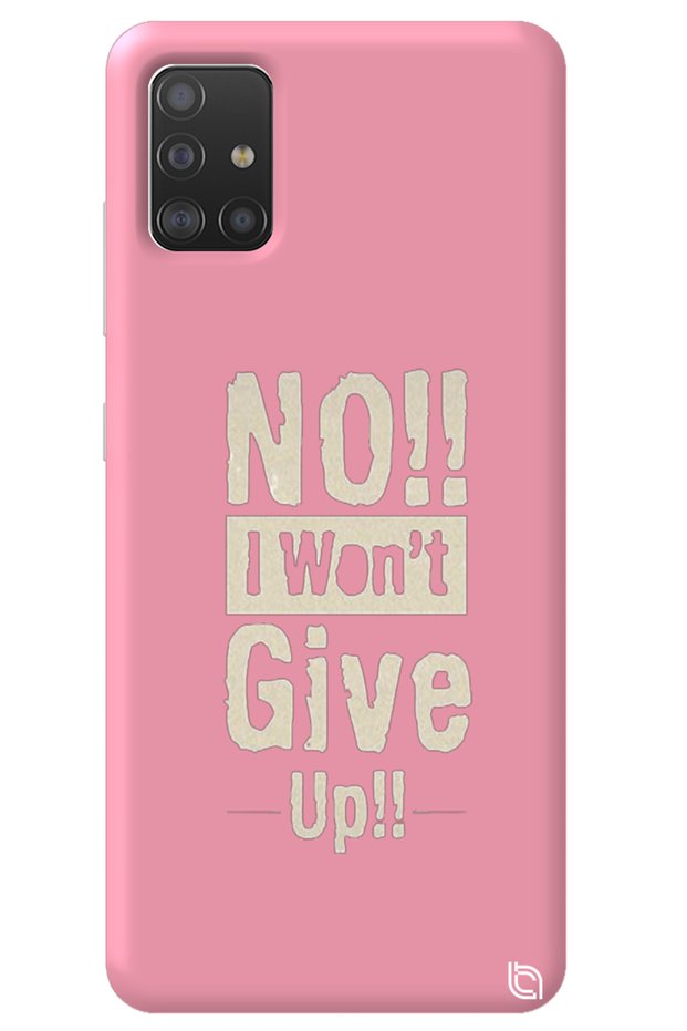 Samsung A71 Pink Premium I Won'T Mind Inside Velvet Patterned Silicone Phone Case