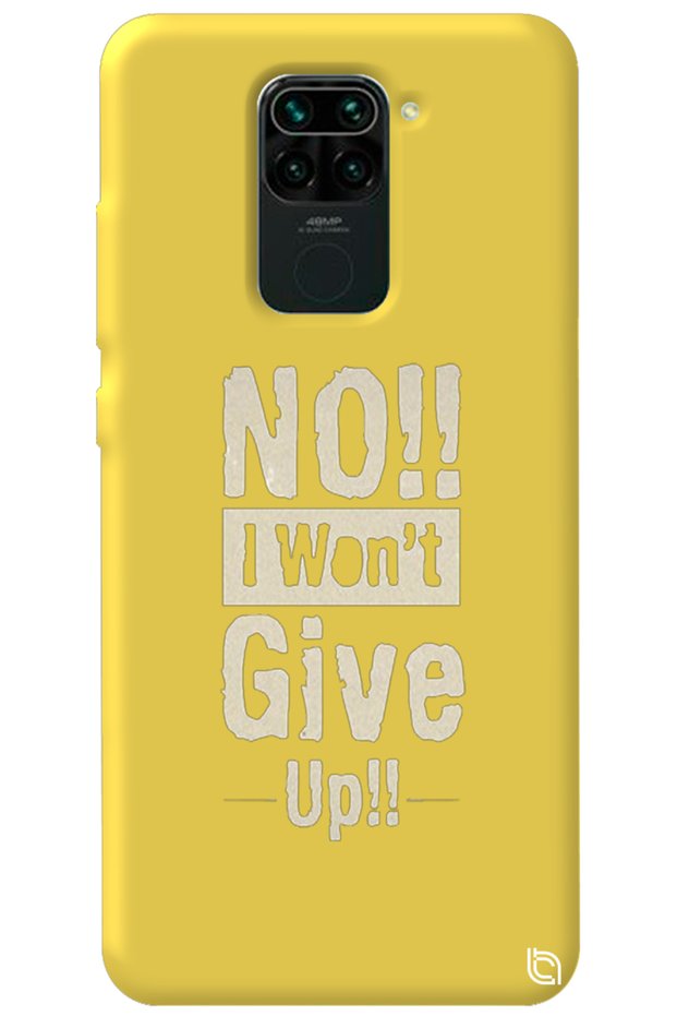 Xiaomi Redmi Note 9 Yellow Premium I Won'T Mind Velvet Inside Patterned Silicone Phone Case