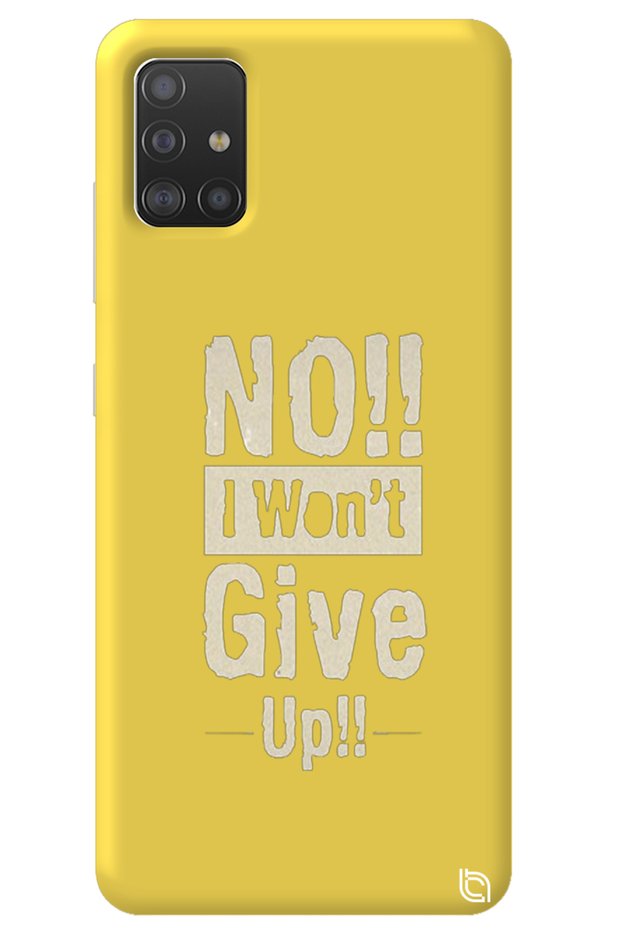 Samsung A71 Yellow Premium I Won'T Mind Inside Velvet Patterned Silicone Phone Case