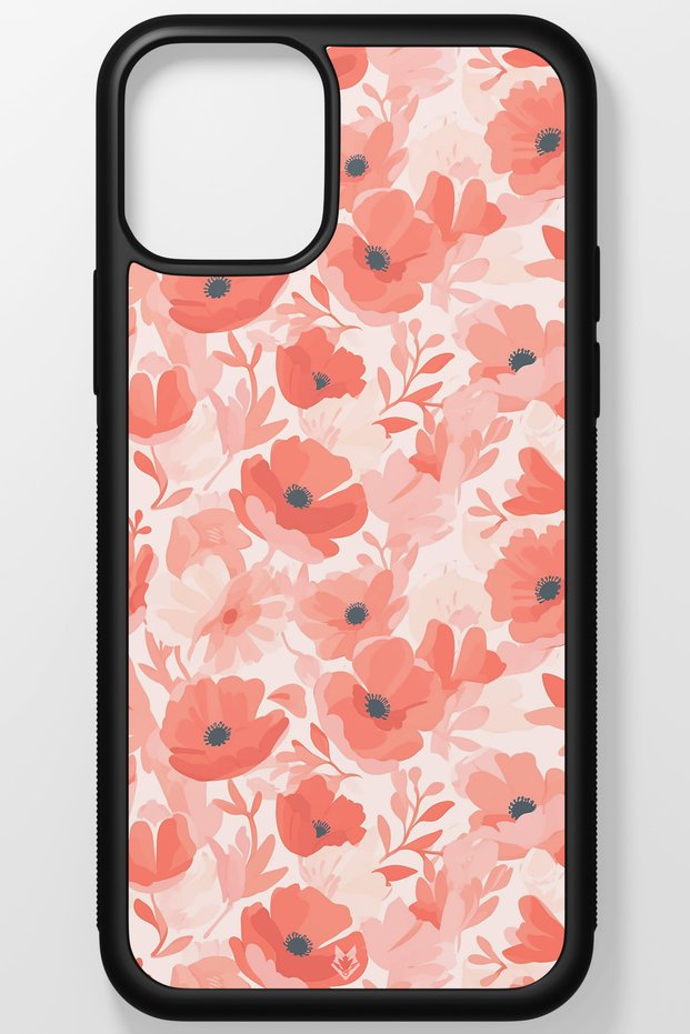 Floral Flower Unbreakable (Tempered) Glass Hard Plastic iPhone 11 Pro Phone Case