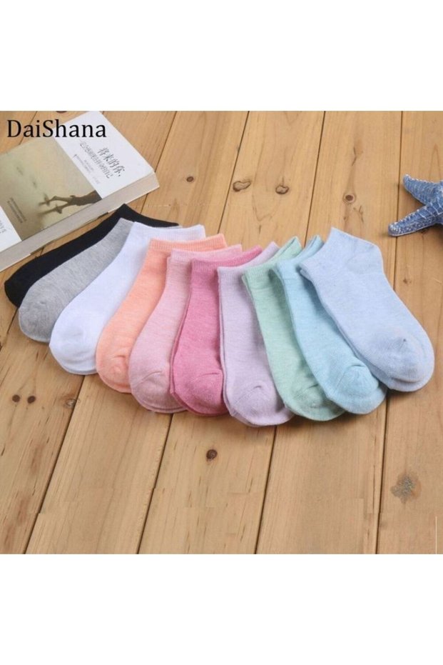 Women's 10-Piece Multi-Colored Cotton Booties