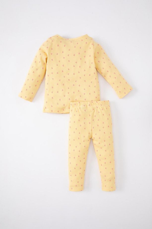 Kız Bebek Pijama Takımı Snoopy Fitilli Kaşkorse Uzun Kollu Üst Uzun Alt B9781a524sp - 5