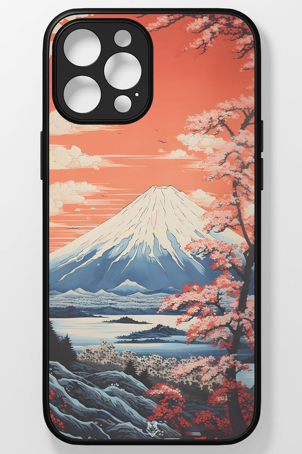 Hokusai Japanese Culture Unbreakable (Tempered) Glass Hard Plastic for iPhone 14 Phone Case