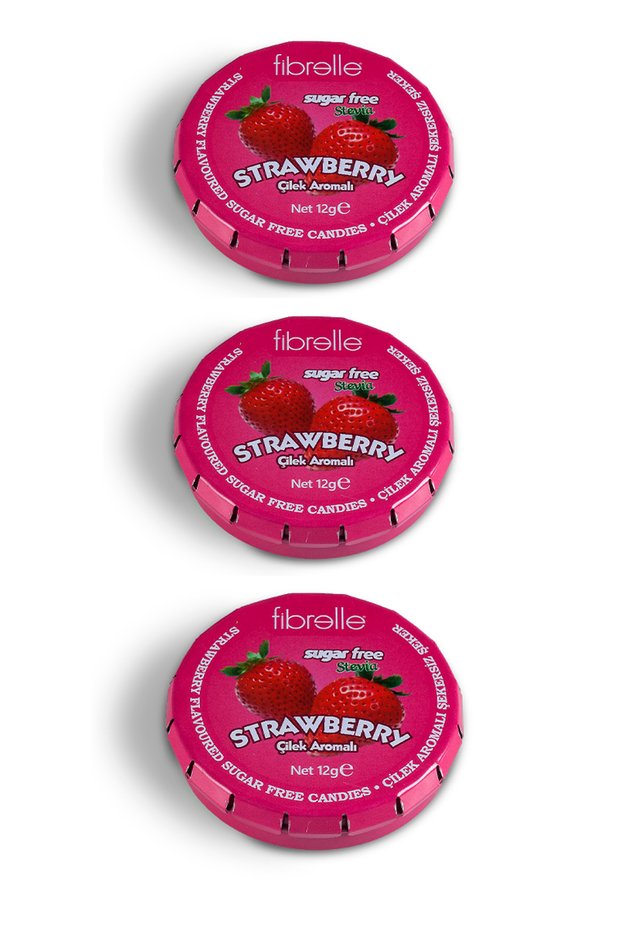 Stevia Sugar-Free Strawberry Flavored Candy (3 Pieces)