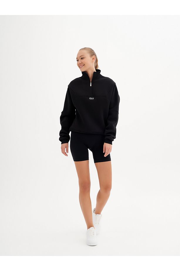 Infinity Collection Kadın Siyah Seamless/dikişsiz Basic Şort - 4